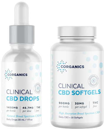 Clinical CBD, Corganics Drops & Softgels