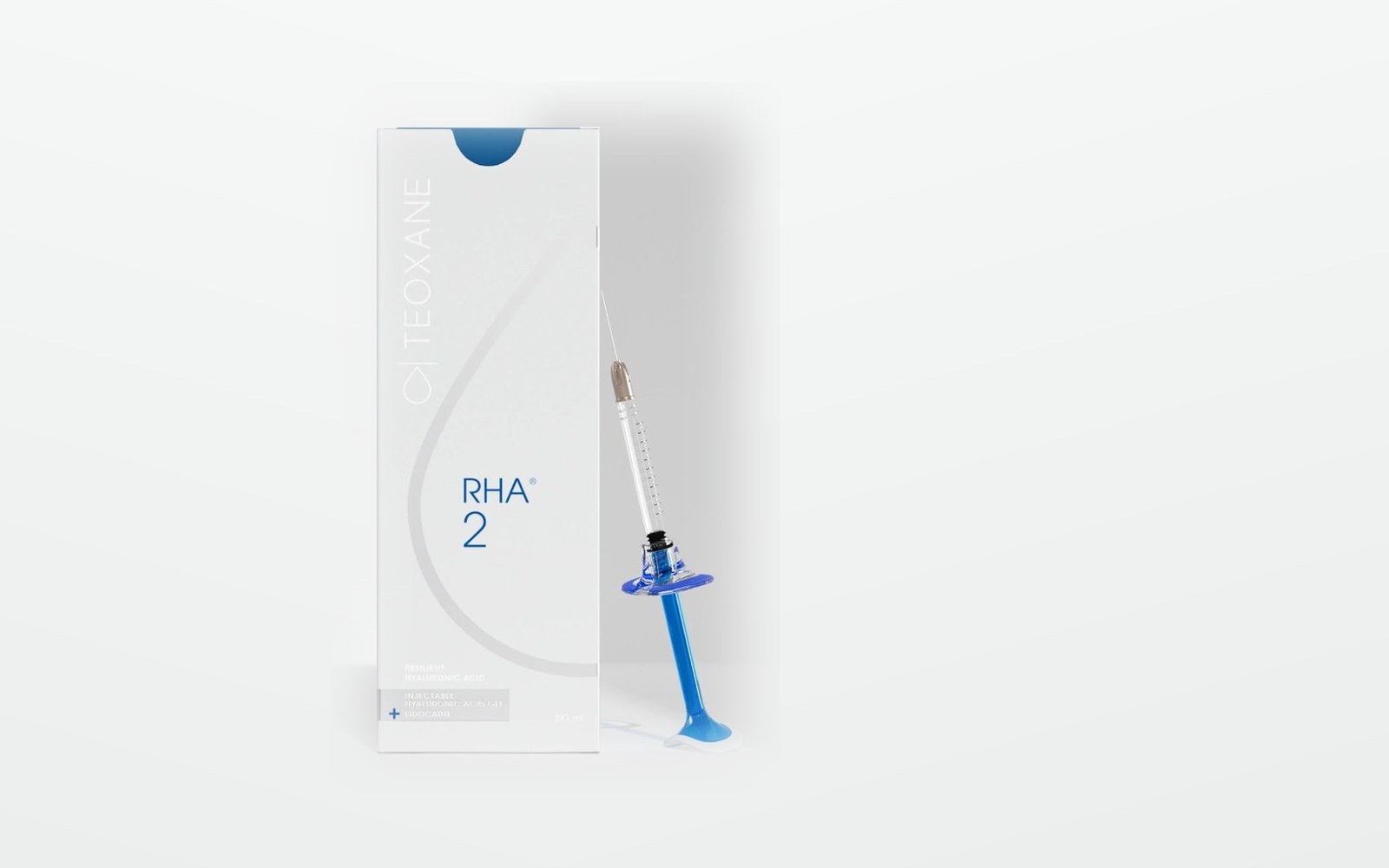 A syringe of RHA 2 dermal filler at Seymour Beauty Aesthetics