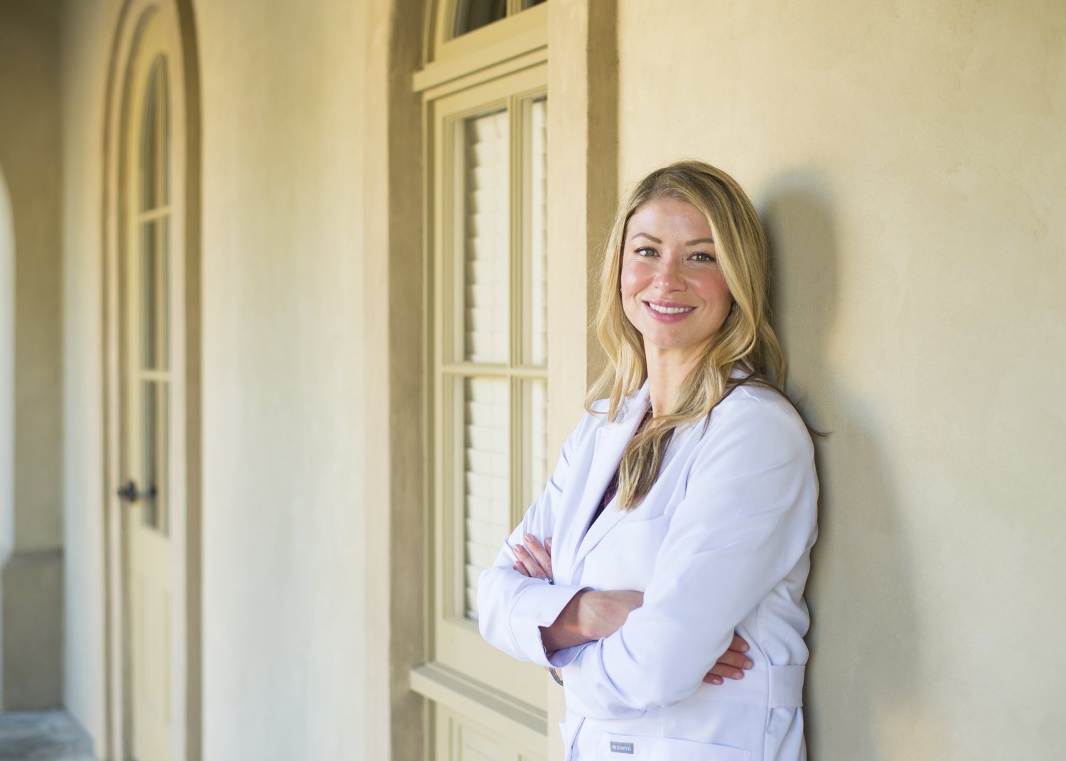 Samantha Cormier outside the Seymour Beauty Aesthetics studio