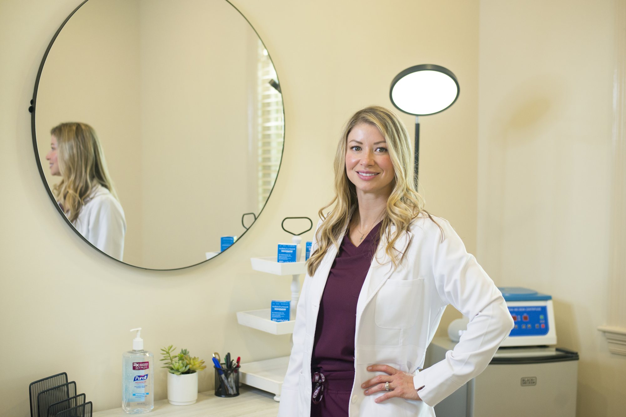 Treatment room at Seymour Beauty Aesthetics med spa in Maurice, Louisiana